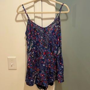 Paisley floral romper